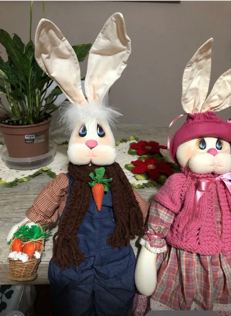Casal de Coelhos de Páscoa  - Foto 2