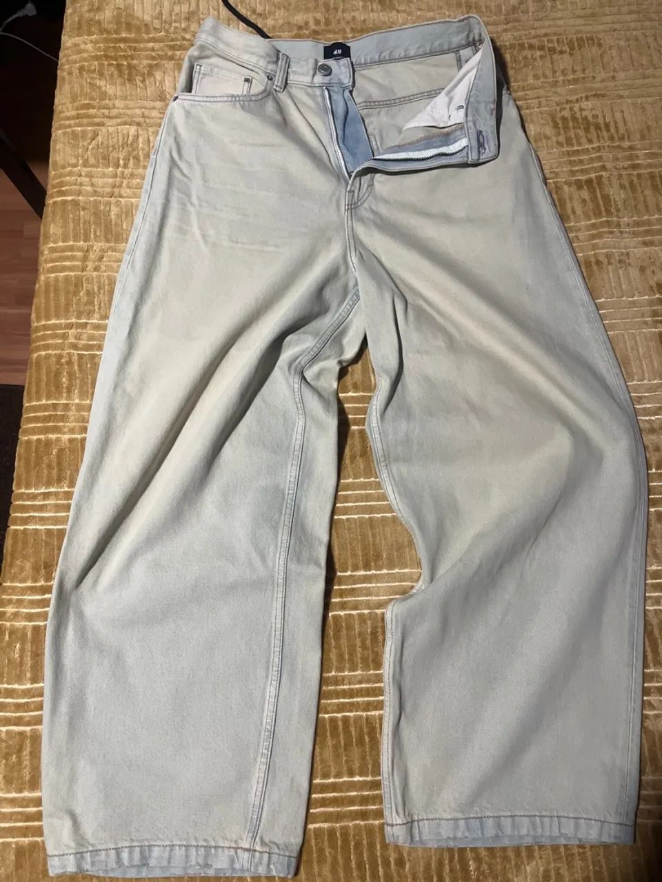 Calça Superbaggy H&M Bege