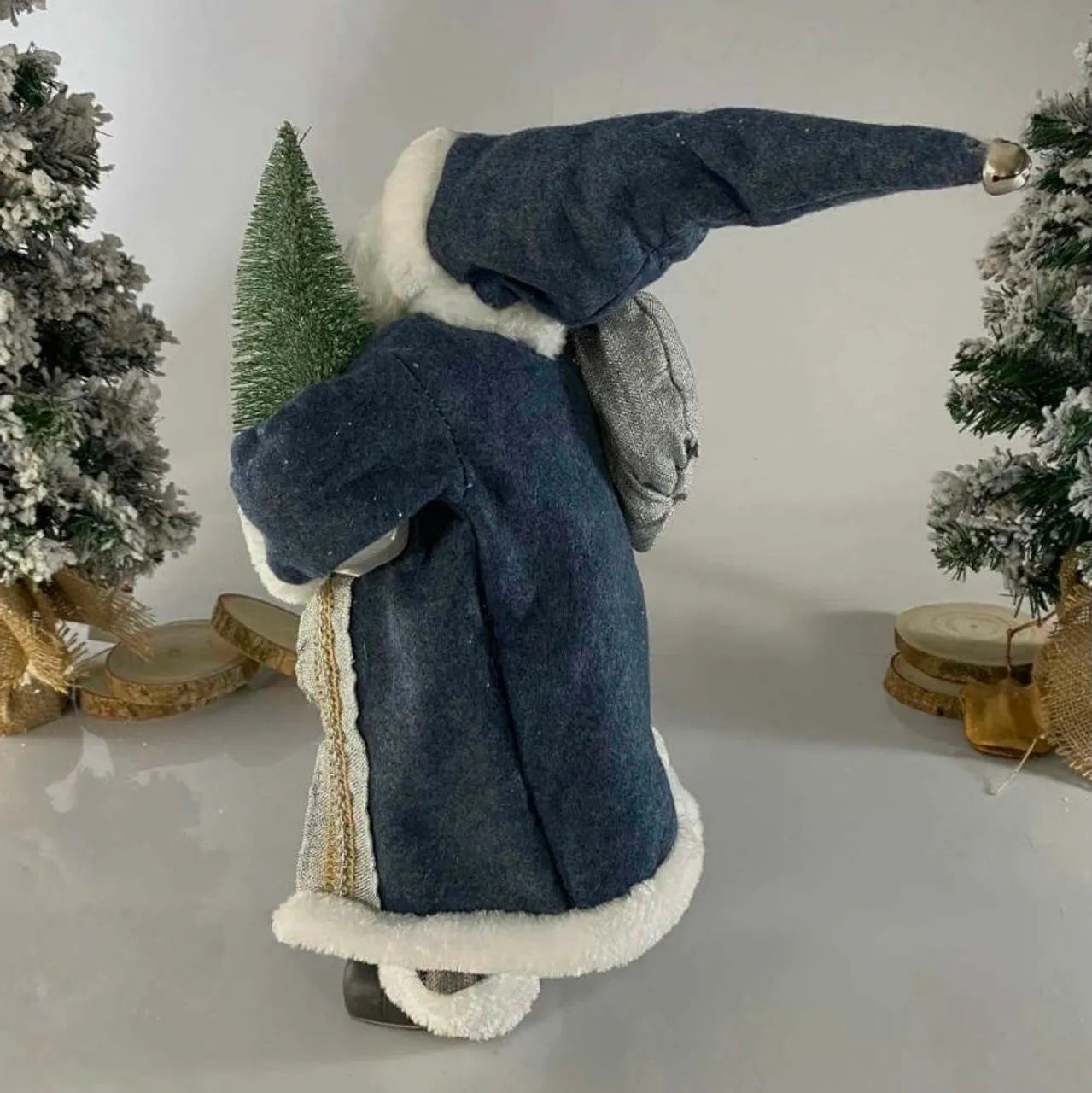 Papai Noel Azul Feito a mão  - Foto 4