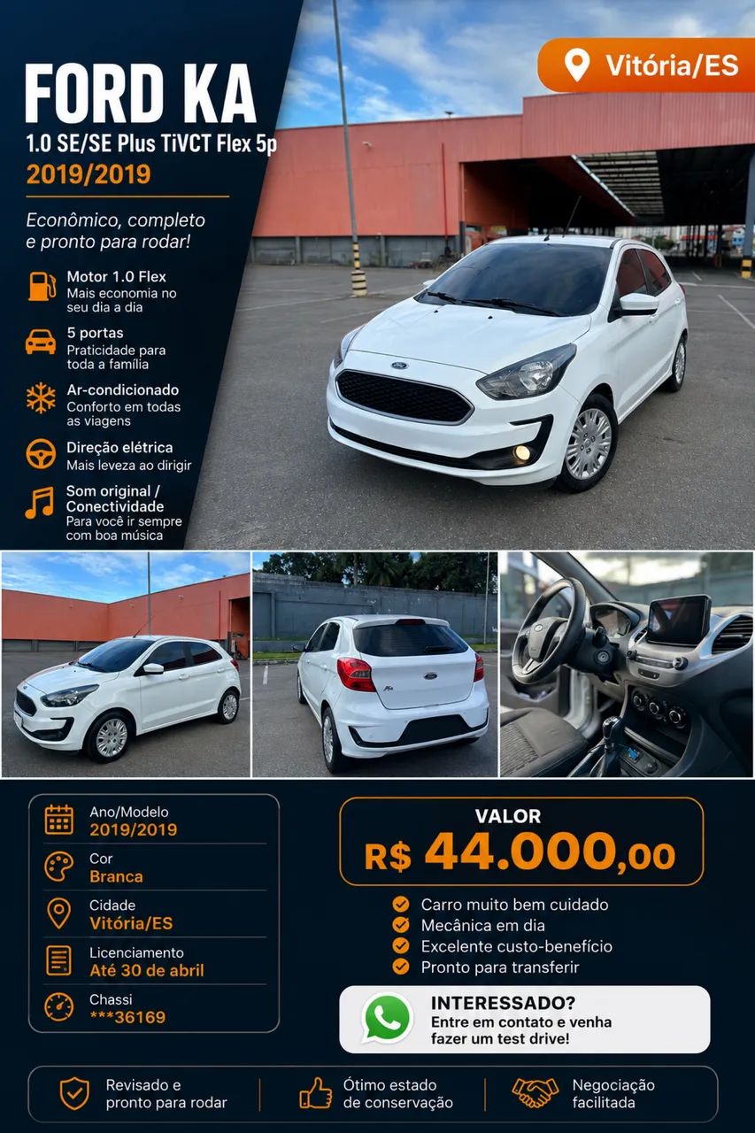 Ford Ka Ka 1.0 SE/SE Plus TiVCT Flex 5p 2019