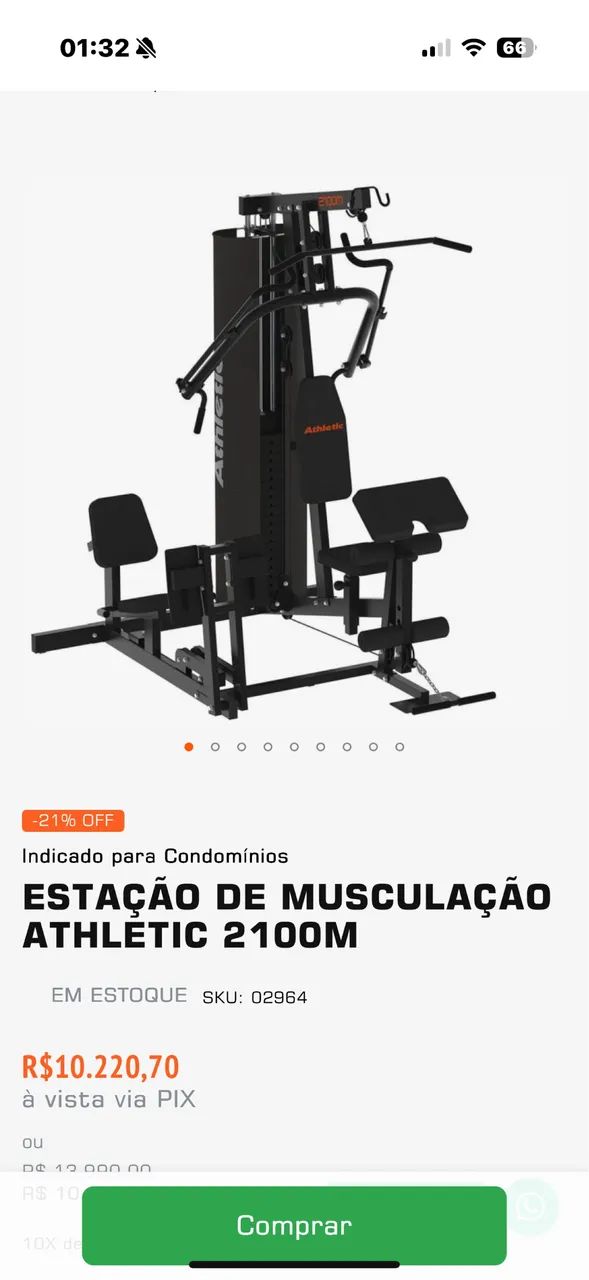 Estação De Musculação Athletic 2100m