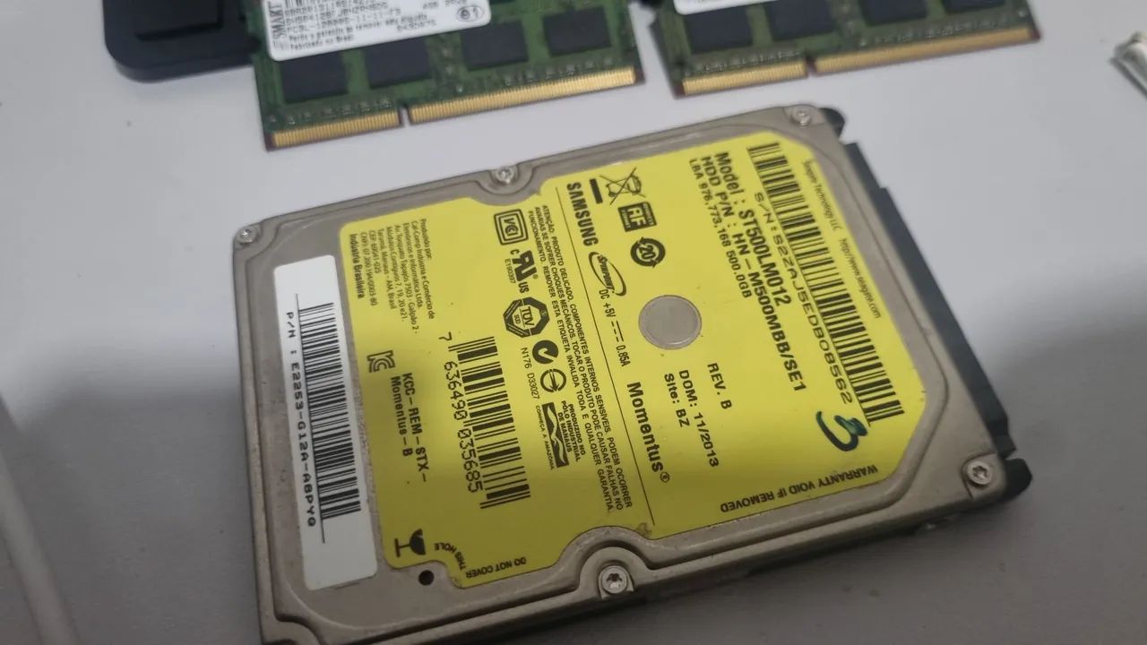 HD500 notebook e duas memórias ram 4gb  - Foto 2
