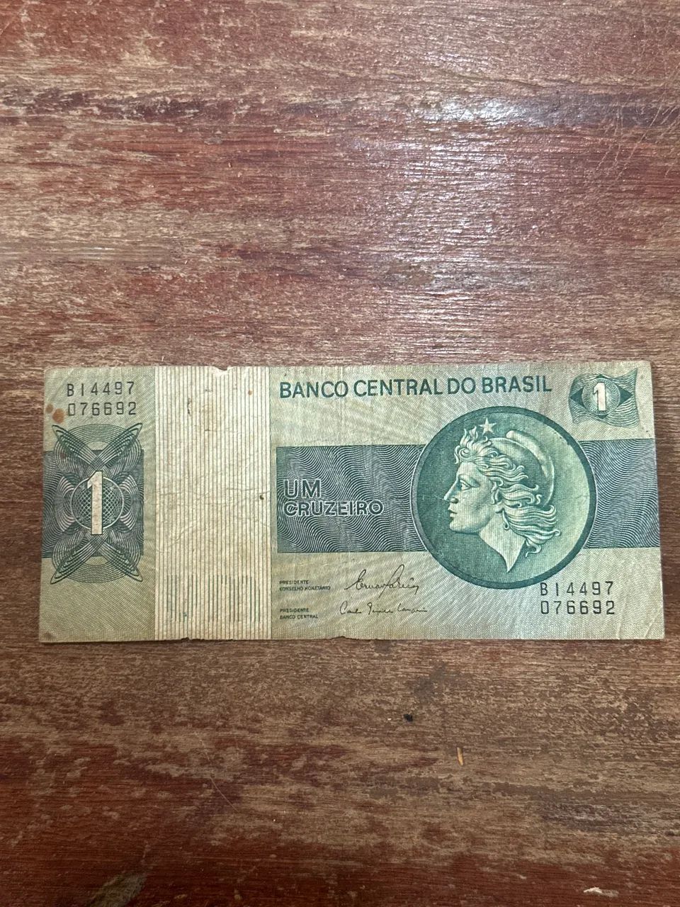 Nota Antiga Rara 1 Cruzeiro 