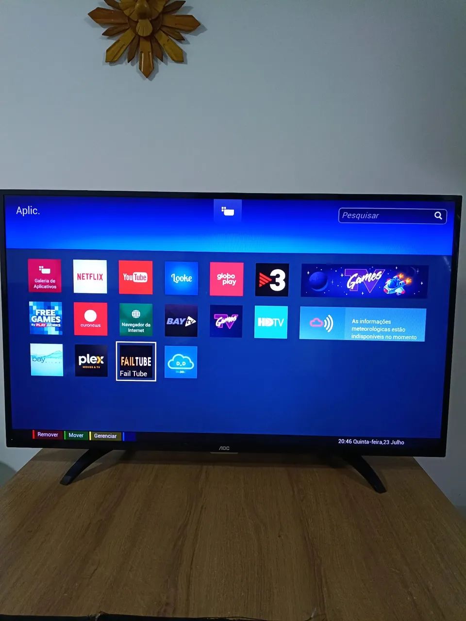 Smartv AOC 43" sem defeitos. - Foto 4