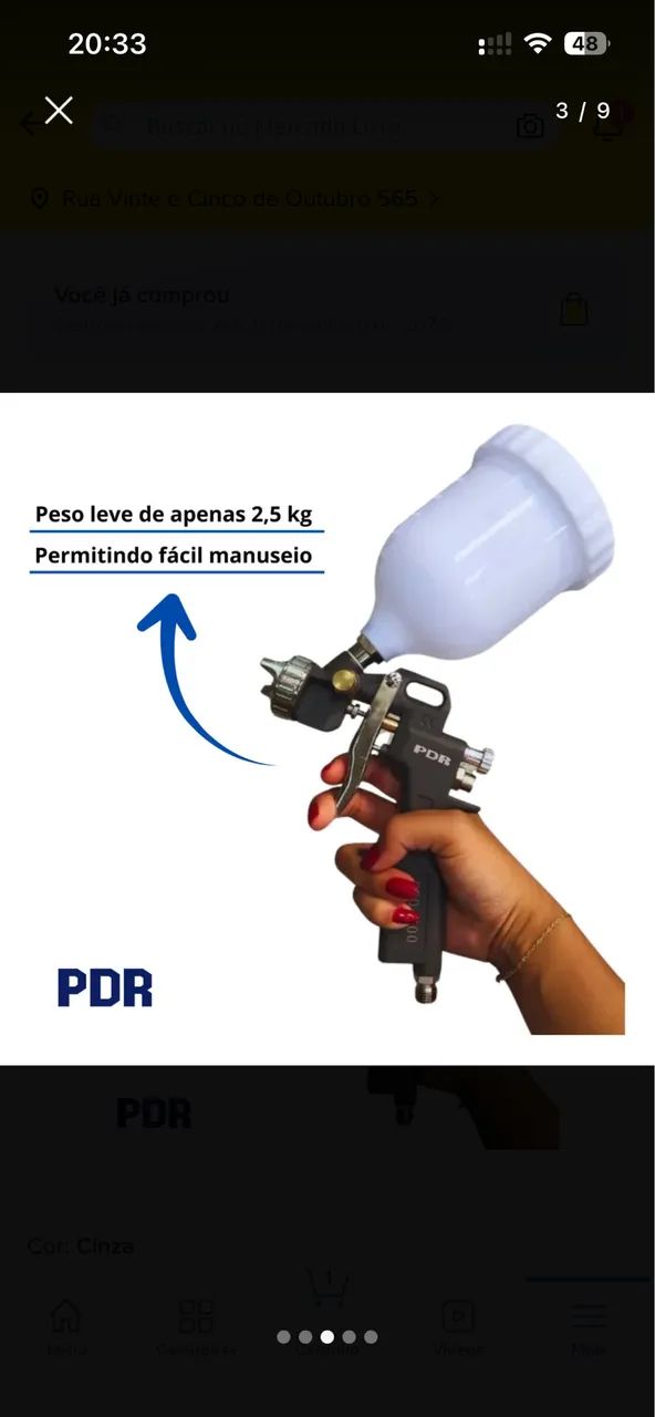 Pistola PDR 530 HVLP 600ml bico 1.3 - Foto 5