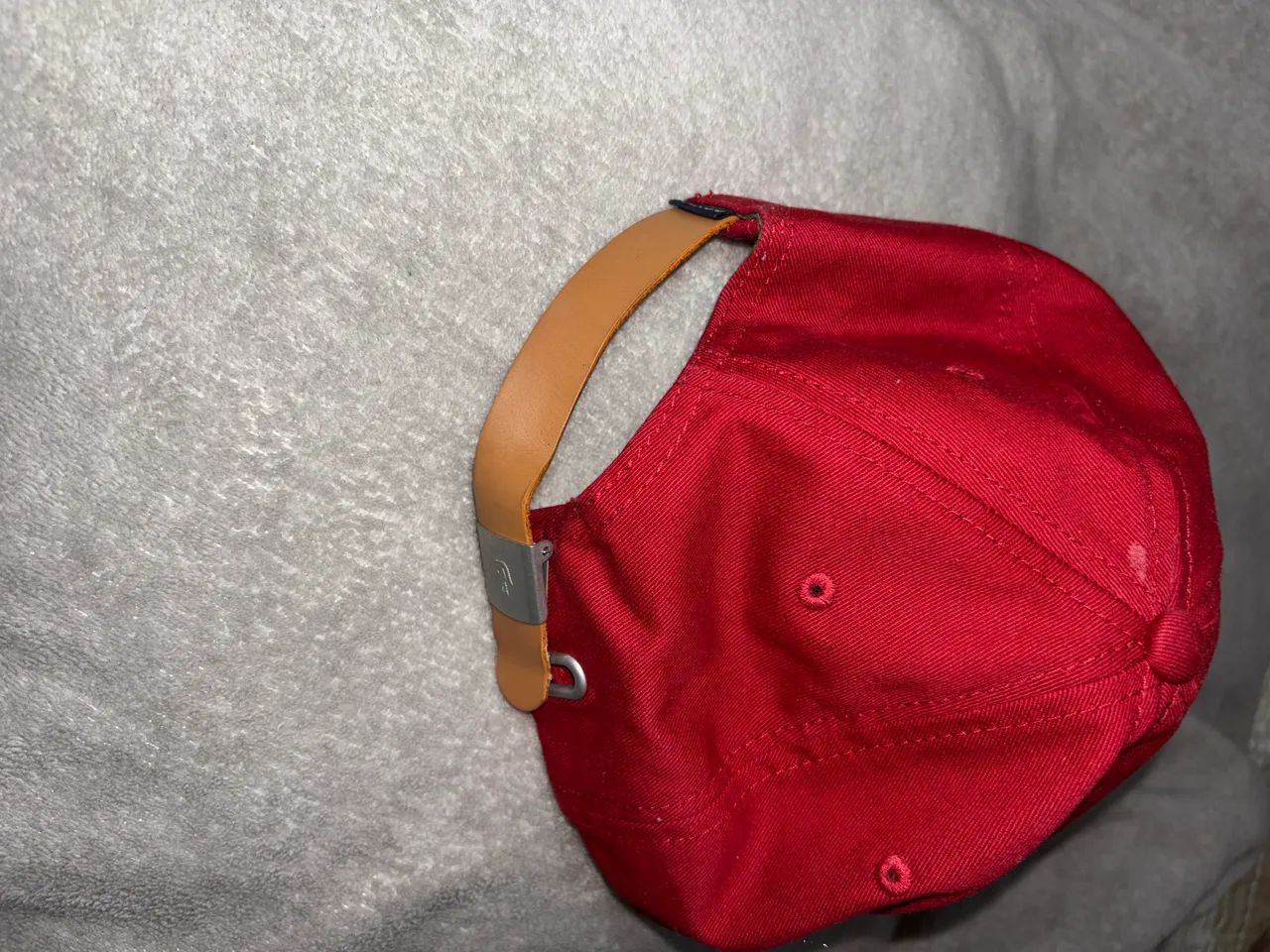 Boné Lacoste Gabardine Big Croco vermelho/Vinho - Foto 3
