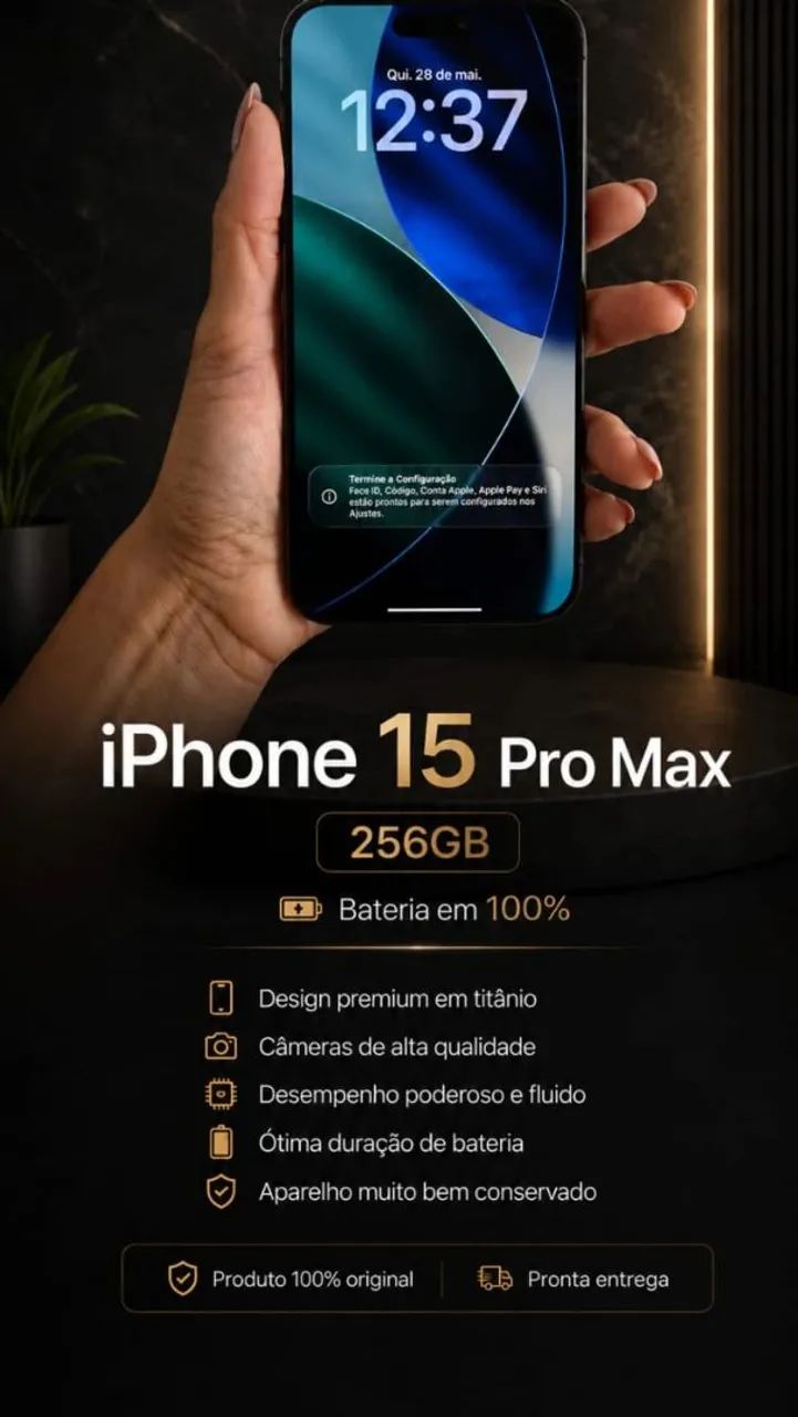 IPhone 15 Pro Max 256 GB bateria 100% - Celulares e Smartphones