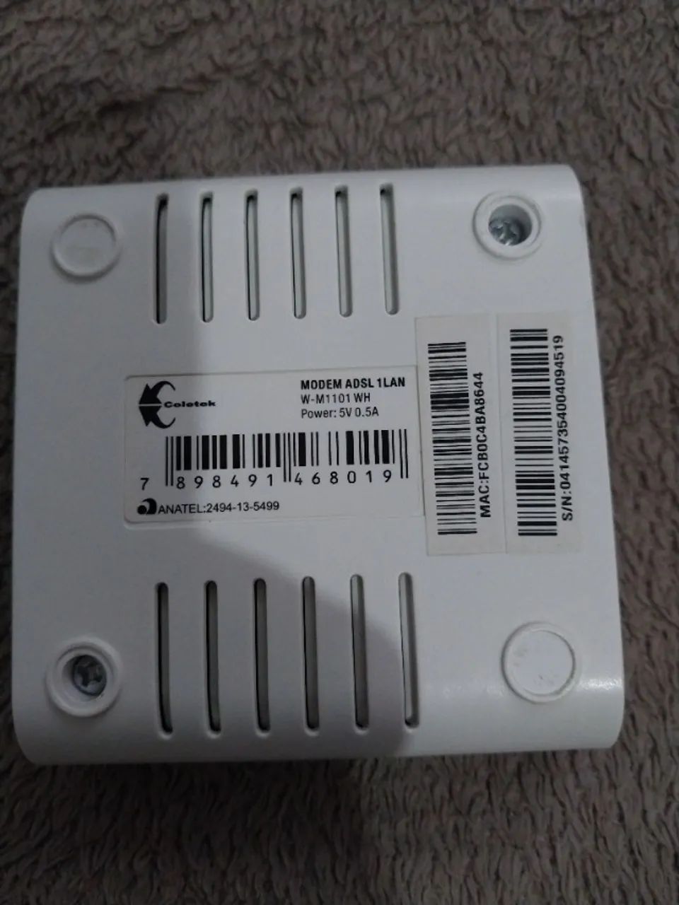 Modem ADSL 1 LAN Coletek W-M1101 WH - Foto 3