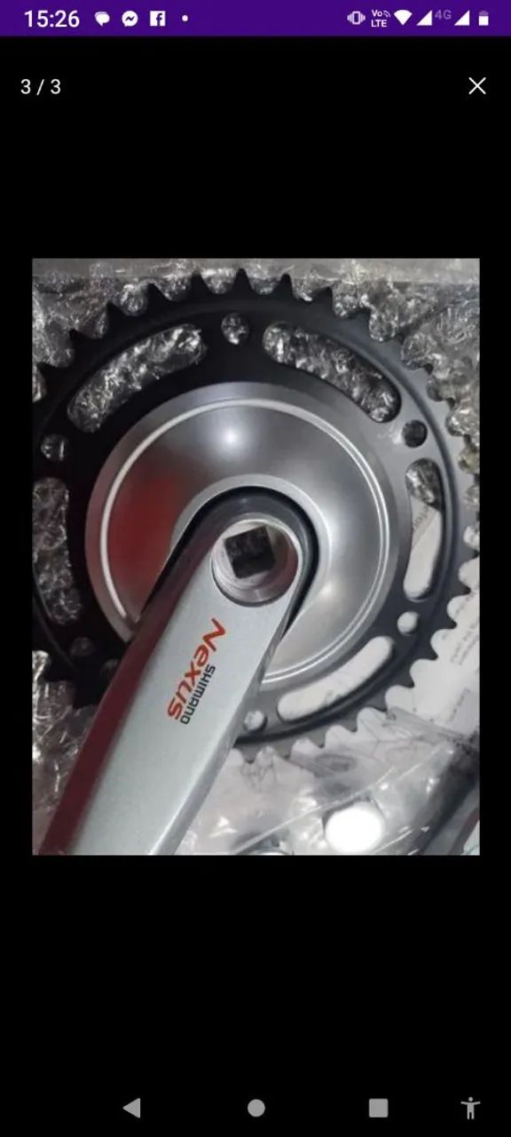 Pedivela Nexus 38D Shimano Prata  - Foto 3