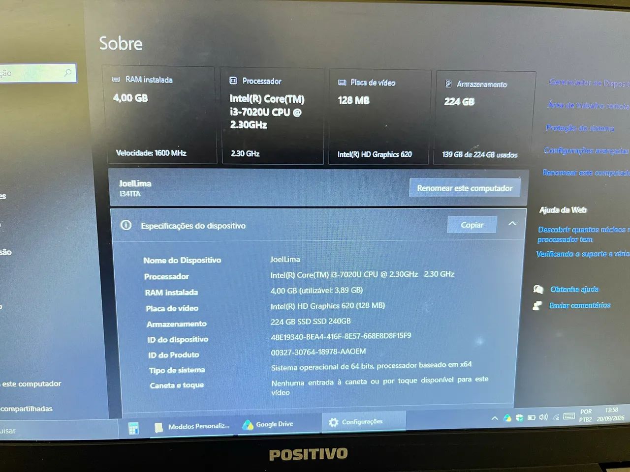 Notebook Positivo i3 224GB e 4GB RAM - Foto 2