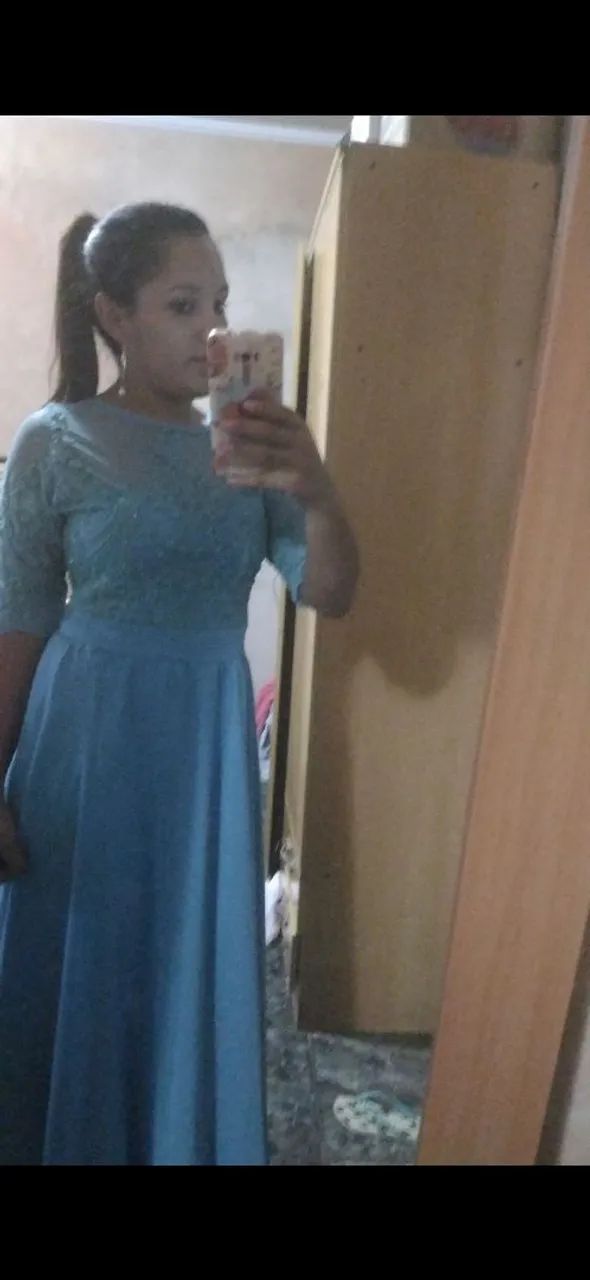 Vestido de festa azul