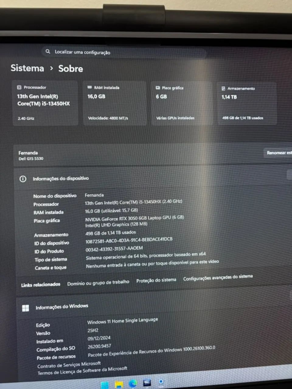 Notebook Gamer Dell G15 5530 - Foto 4