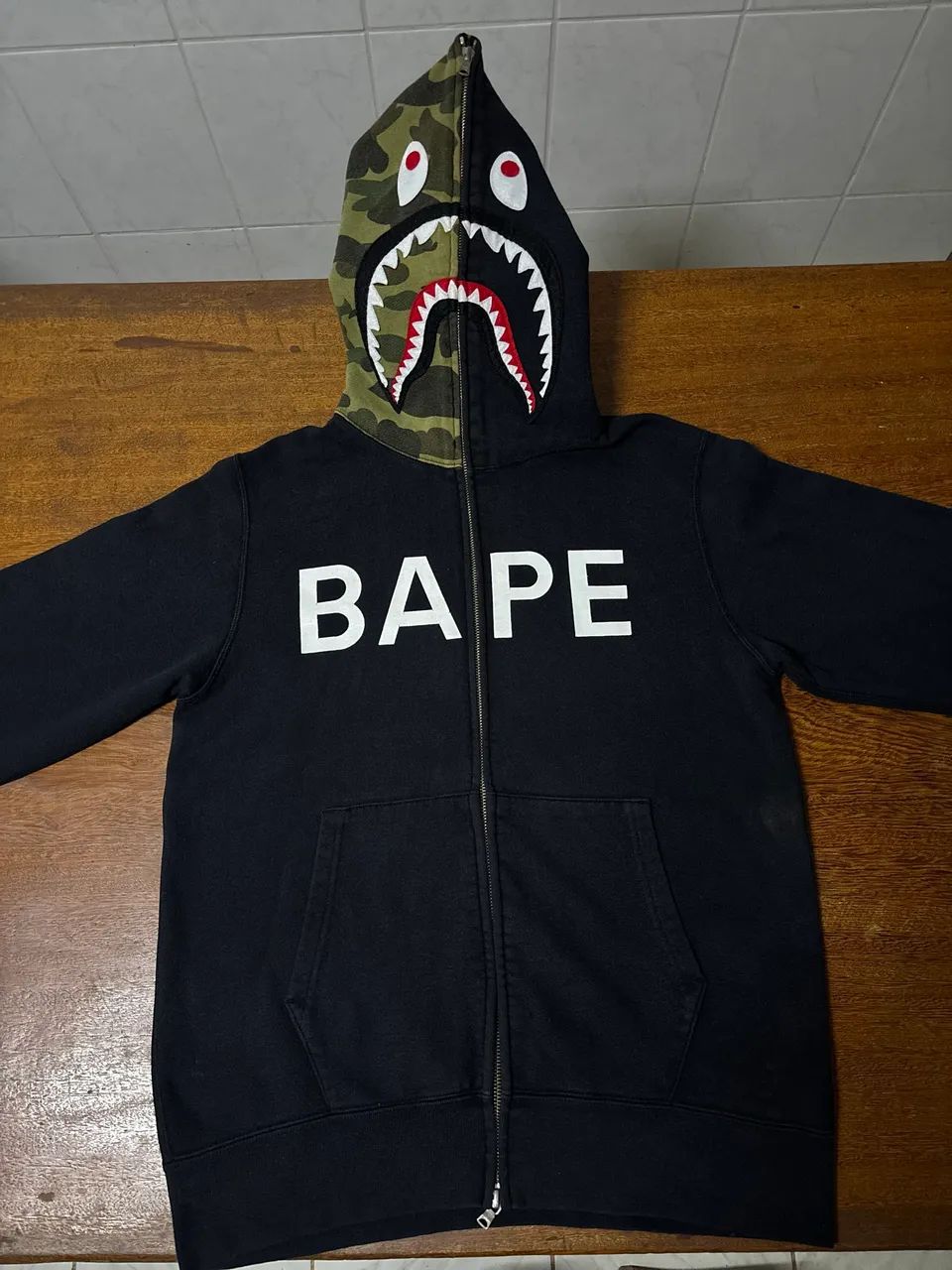 bape split shark full zip hoodie - Foto 2
