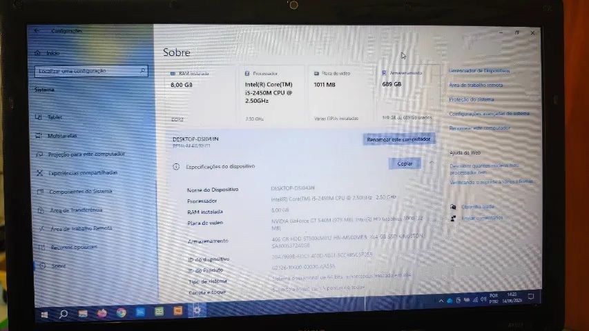 Notebook Usado Samsung RF511 Intel Core i5, 8GB RAM, 689HD/SSD, Placa de Video Nvidia 1Gb - Foto 5
