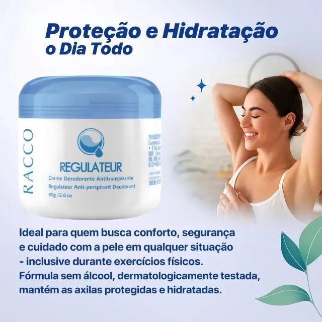 Kit 2x Creme Deo Regulateur Racco 60g Original  - Foto 3