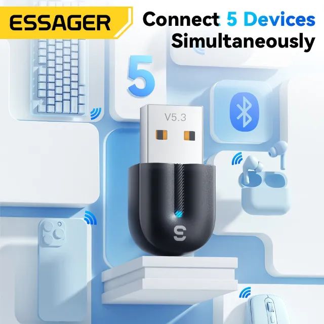 Adaptador Bluetooth 5.3 para Computador Essager - Foto 2