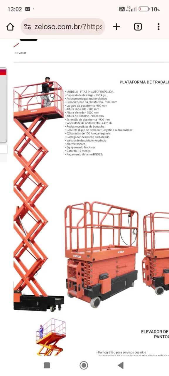 Platafarma elevatória tesoura - Foto 4