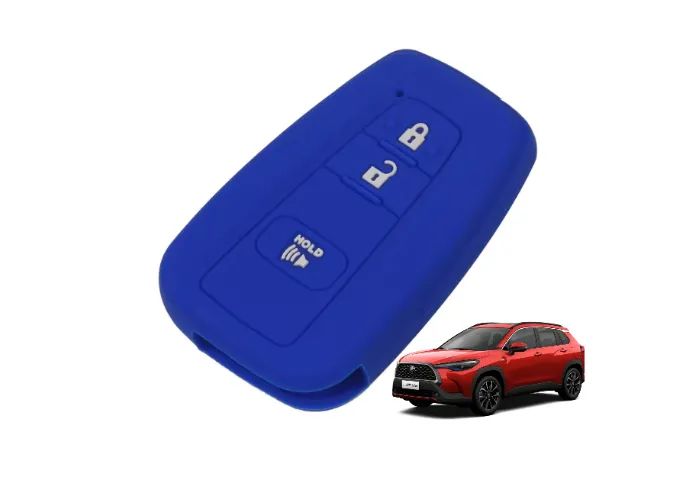 Capa de Chave Carro Toyota Corolla Cross 2020 a 2025 em Silicone Acessório Emborrachado - Foto 4