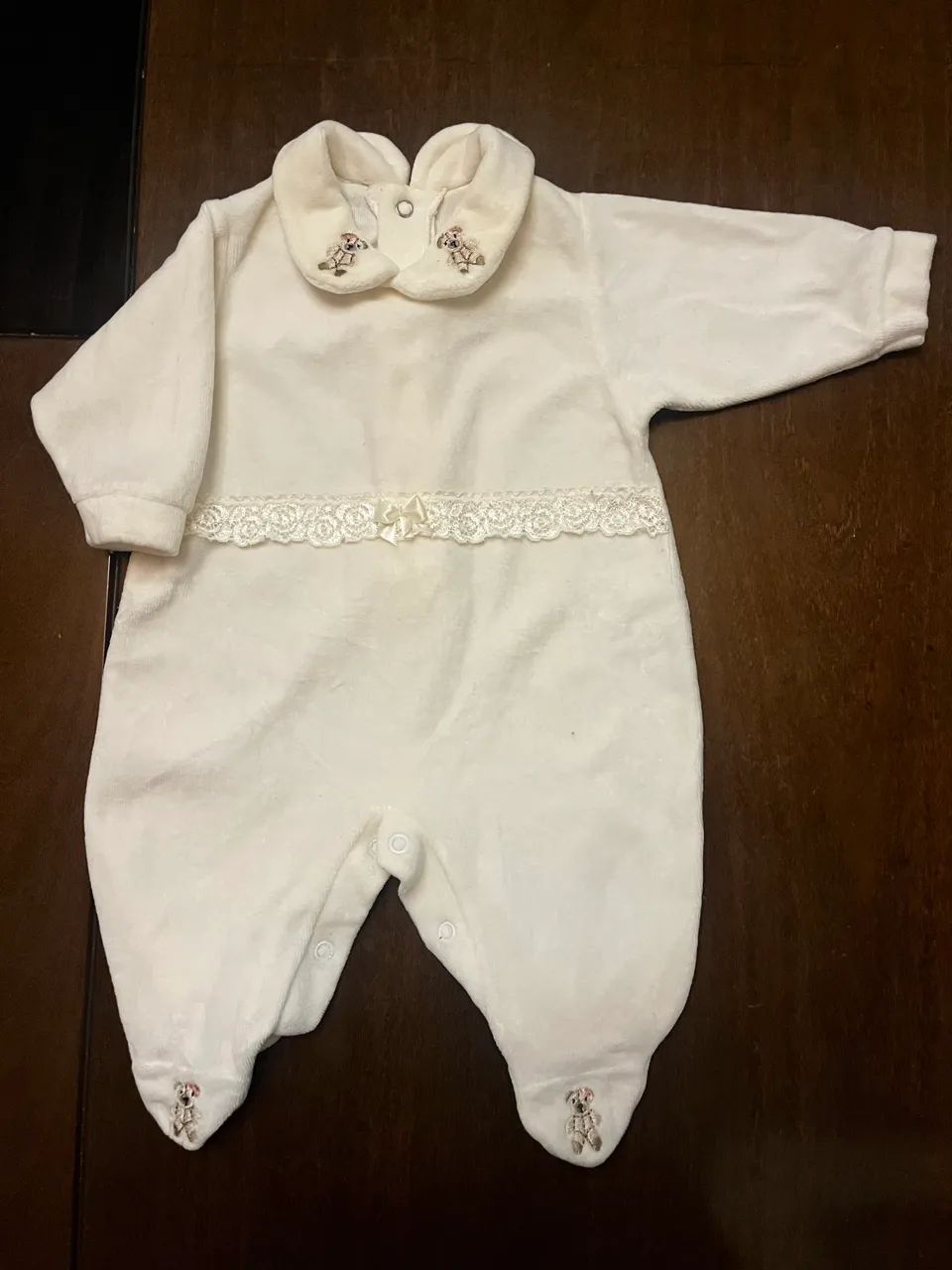 Macacão em Fleece para bebê menina RN  - Foto 2