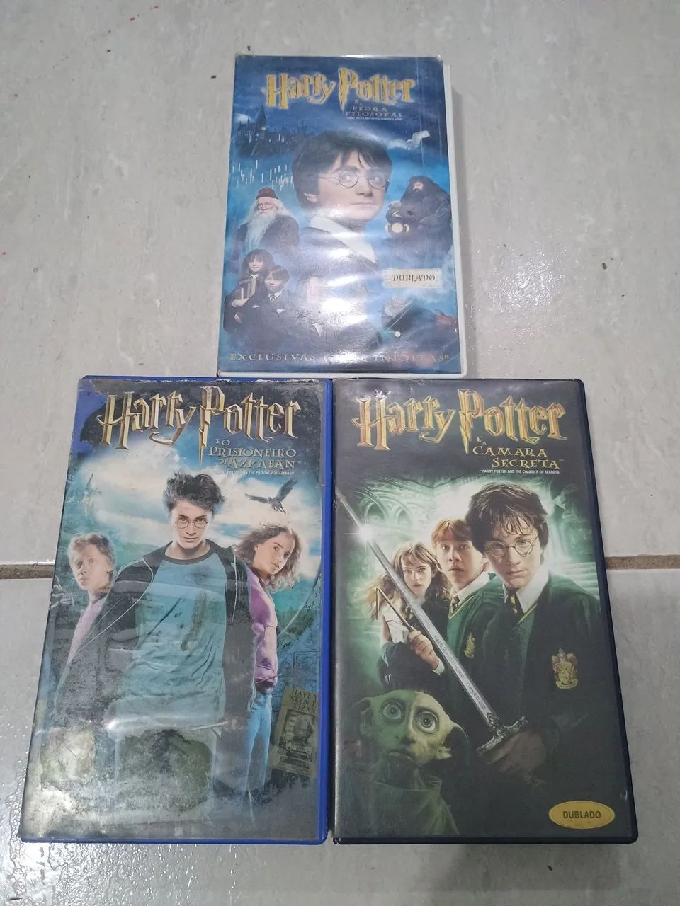 lote de fitas do harry potter dublada vhs