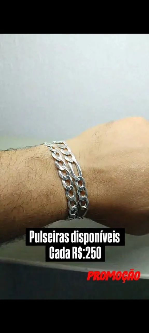 Pulseiras de prata 9 milímetros R$250 cada - Foto 2