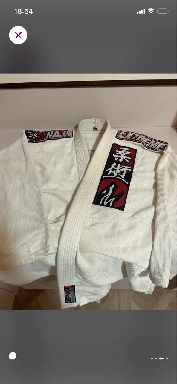 kimono usado a1 branco  - Foto 3