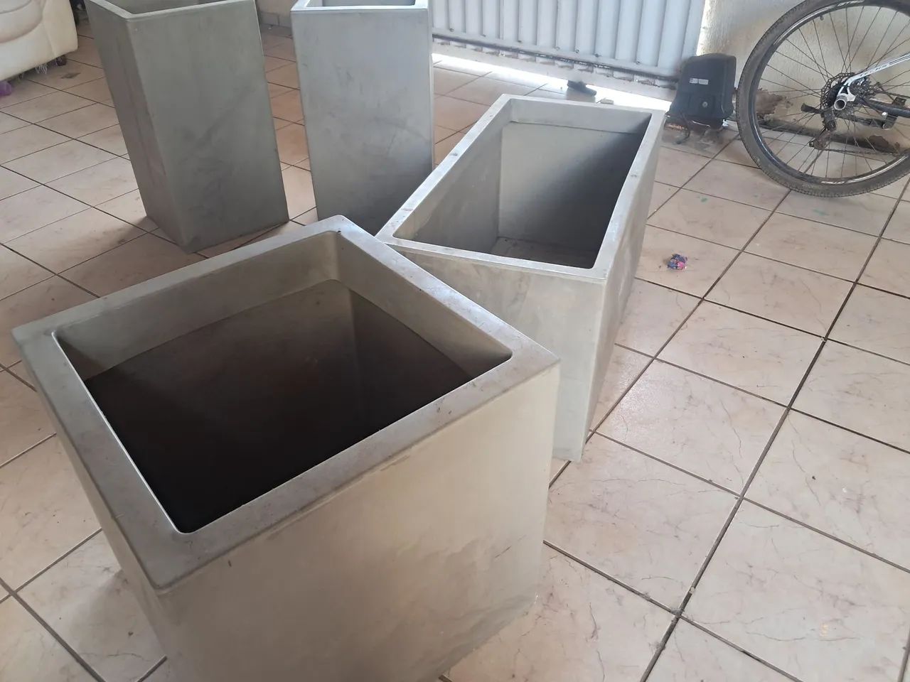 Vasos de plantas em microfibra 