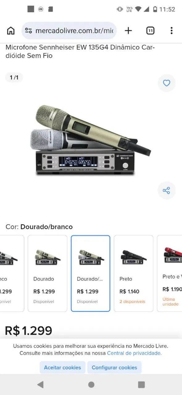 Kit microfone Sennheiser w-135 G4 - Foto 2