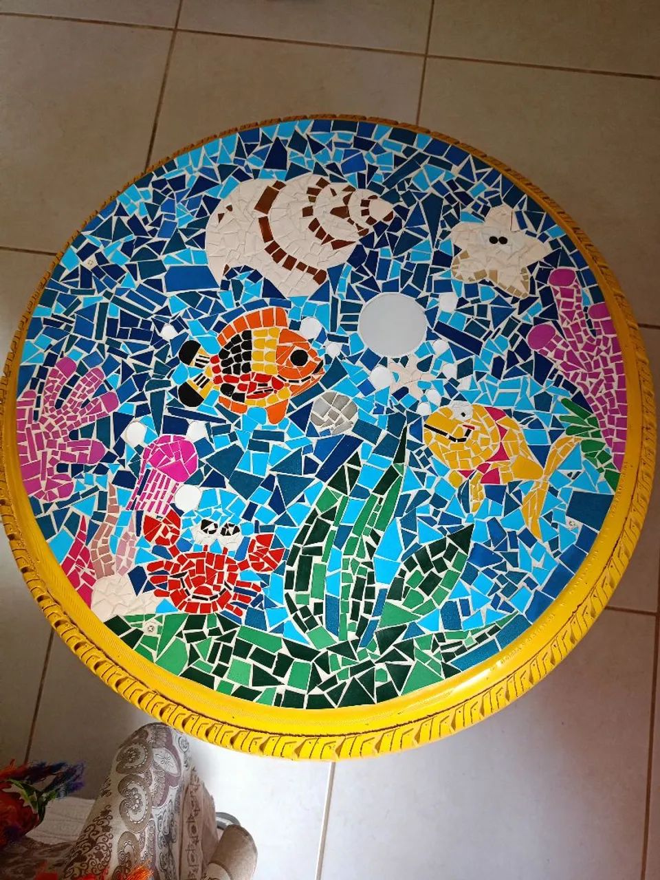 Mesa em mosaico com Rodízio várias ultilidade  - Foto 4