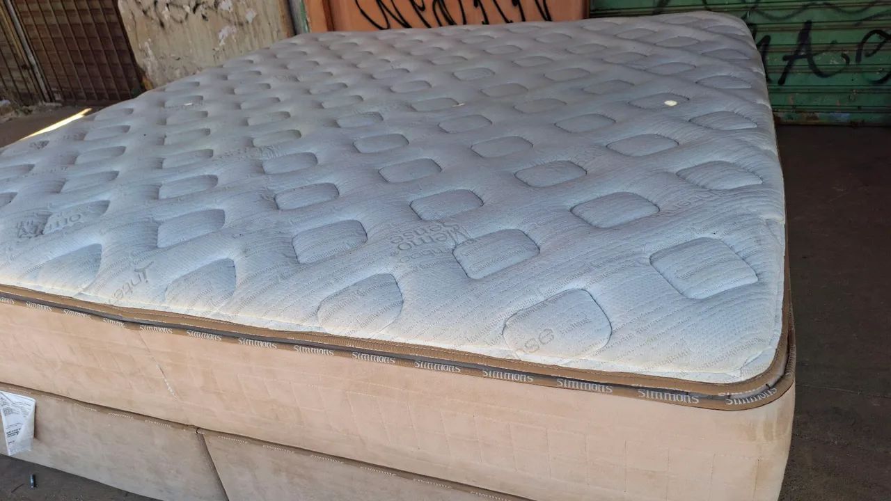 Cama box super king size colchão simons molas ensacadas bambu  - Foto 4