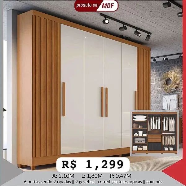 Guarda Roupa MDF - Promoção 