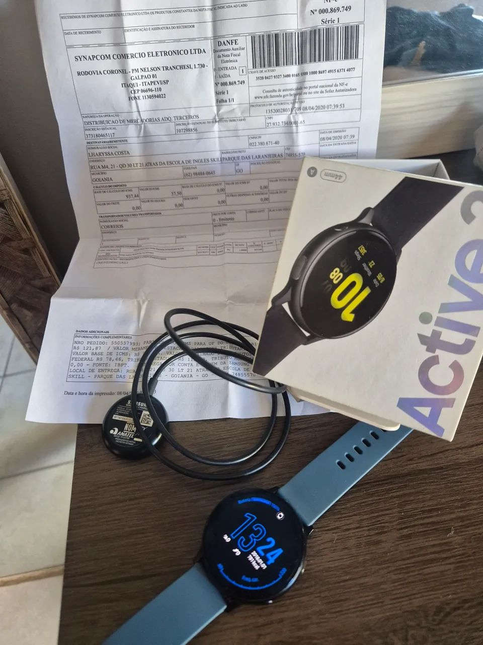 Galaxy Watch Active 2 original + caixa e carregador - ótimo estado