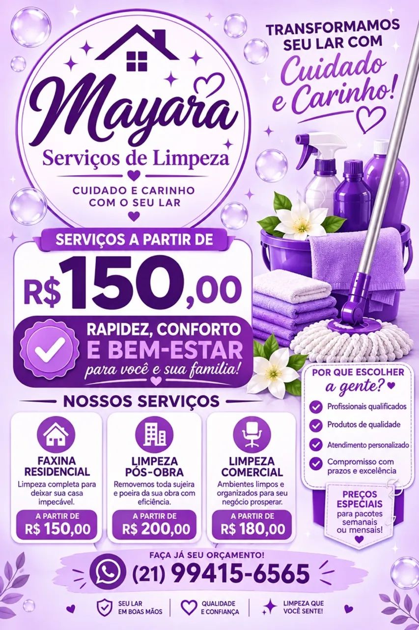 Limpeza em geral ! 
