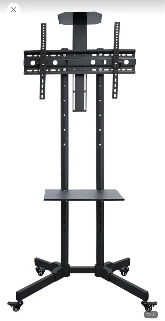 Rack Pedestal para Tv até 70 com Rodinhas e Coluna Dupla 