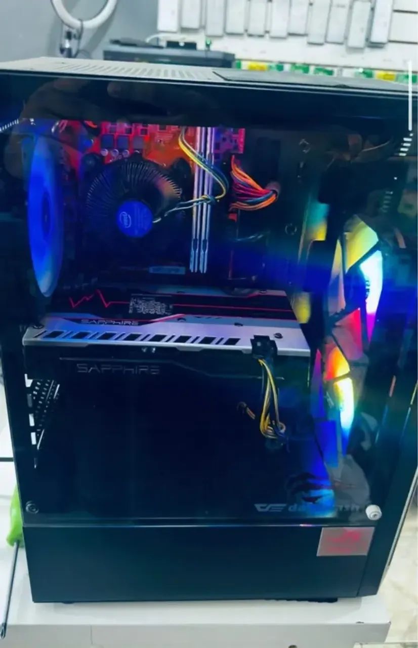 SETUP GAMER COMPLETO i7 + RX 580 + Monitor 19POL + SSD  1tTB Só ligar e jogar!