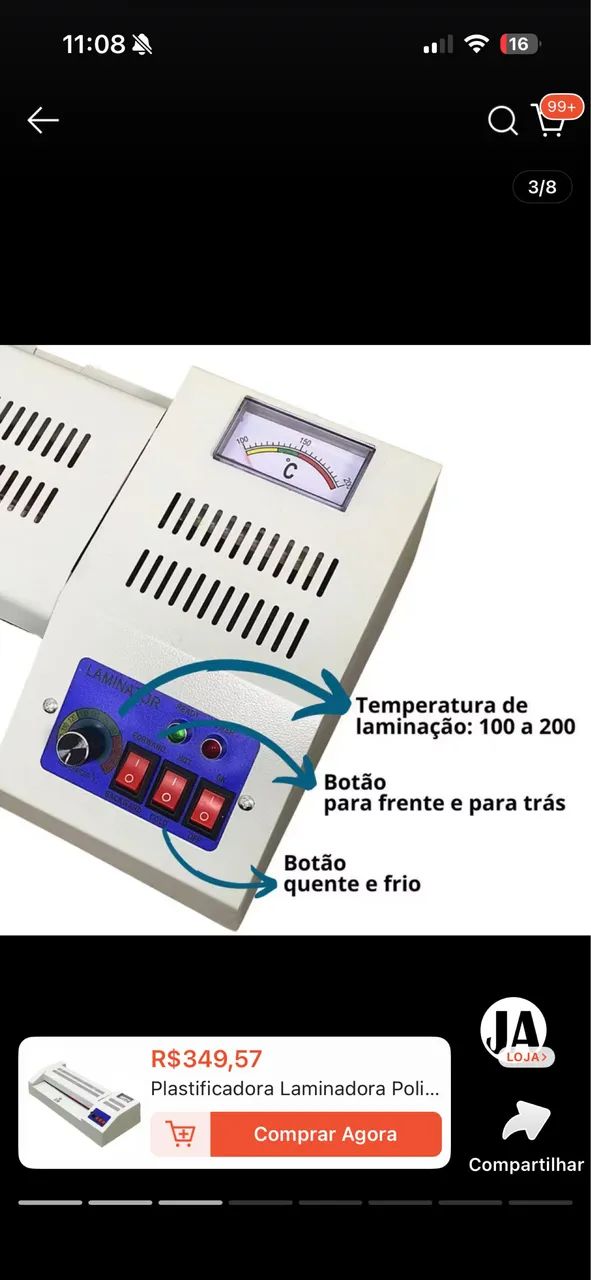 Plastificadora A3 - Foto 2