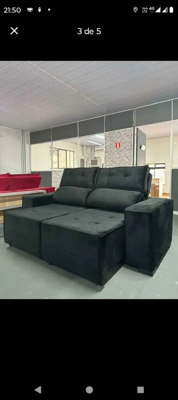 Sofá Reclinável e Retratil 2m D33  - Foto 2