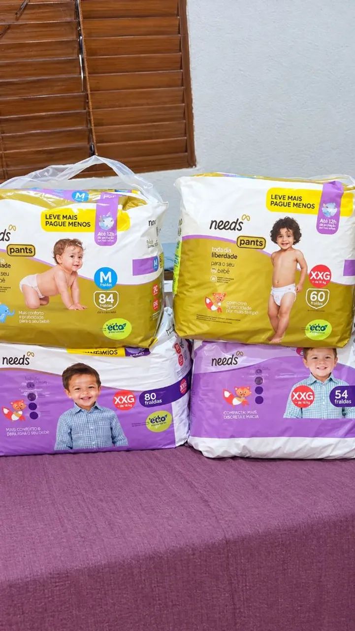 Fraldas disponíveis 