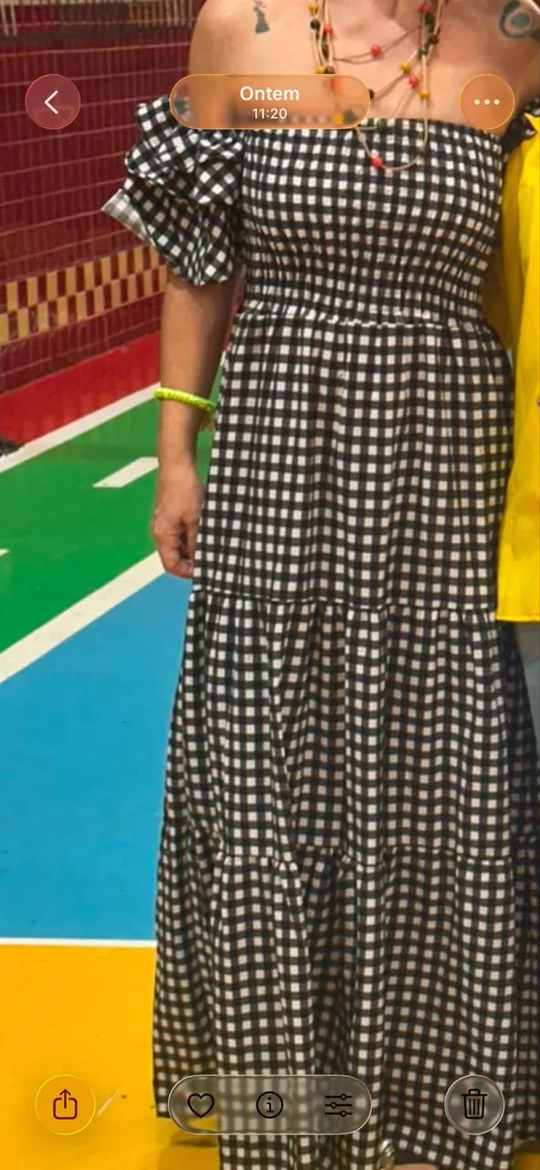 Vestido xadrez longo - Foto 3