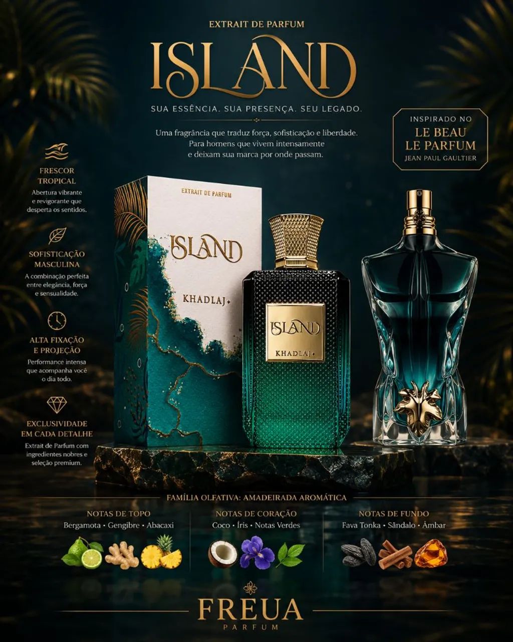 Perfume Árabe Khadlaj Island (Le Bleu) - Foto 2
