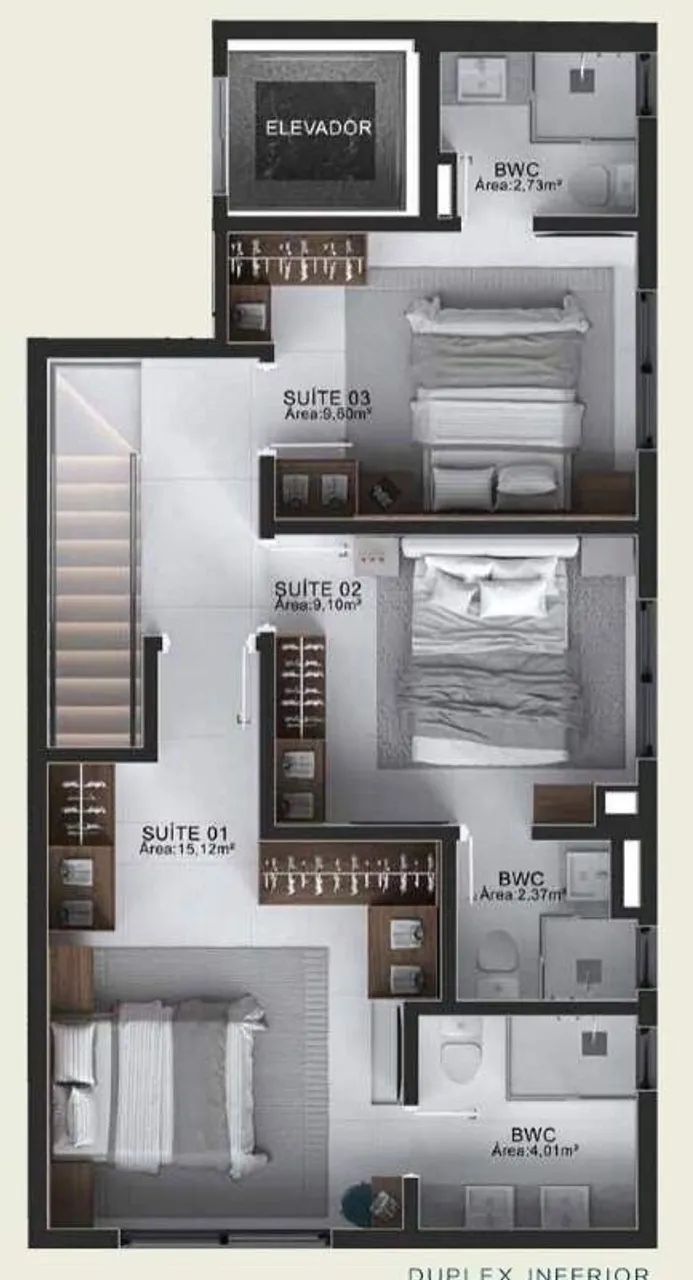 Duplex com 3 Suítes e 117m² no Filipinas Residence, Centro de BC - Foto 3