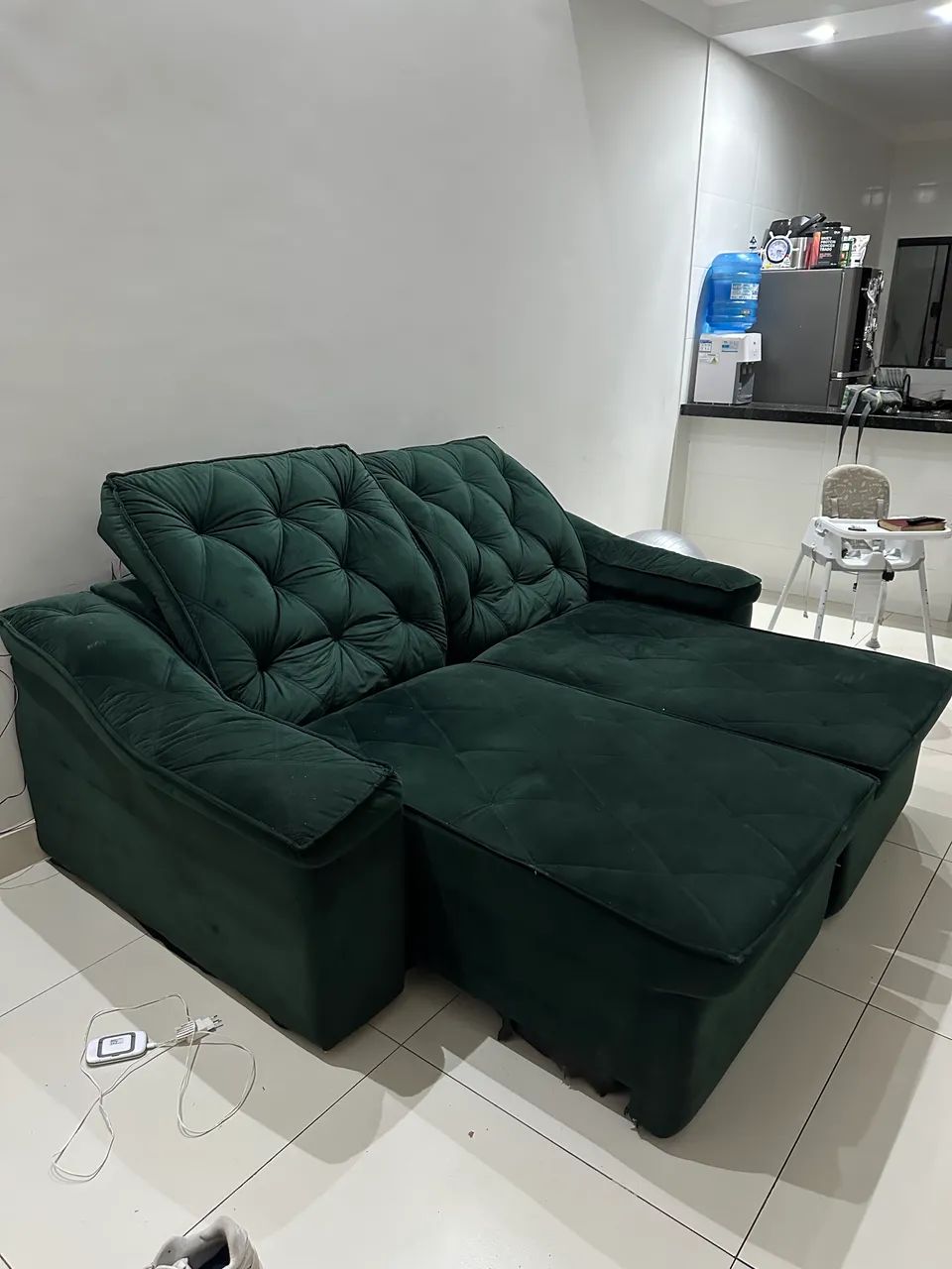 Sofá verde retrátil reclinável 2,30m - Foto 3