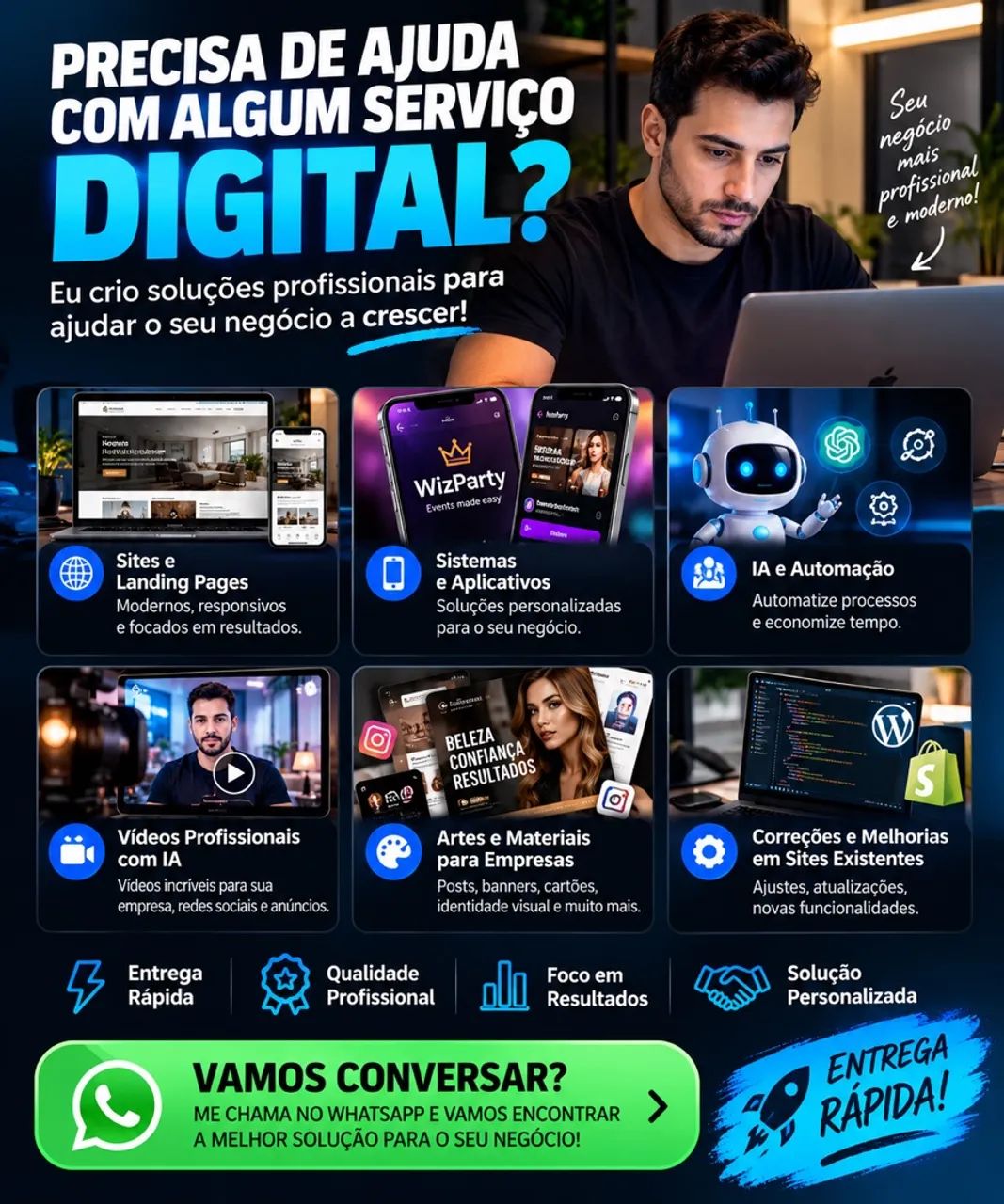 Sites, Apps, Tradução Inglês/Português e Serviços Digitais