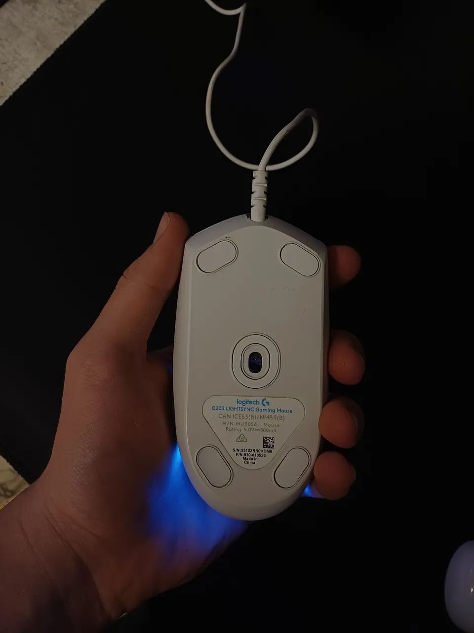 Mouse Logitech G203 branco RGB - Foto 3