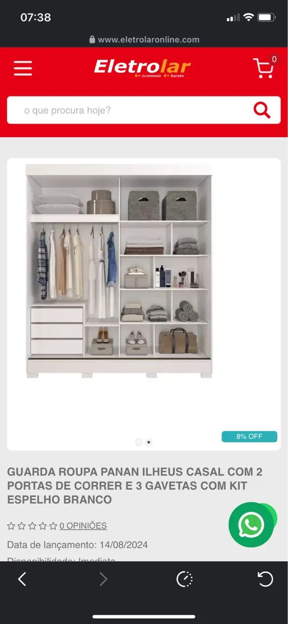 Guarda roupa casal