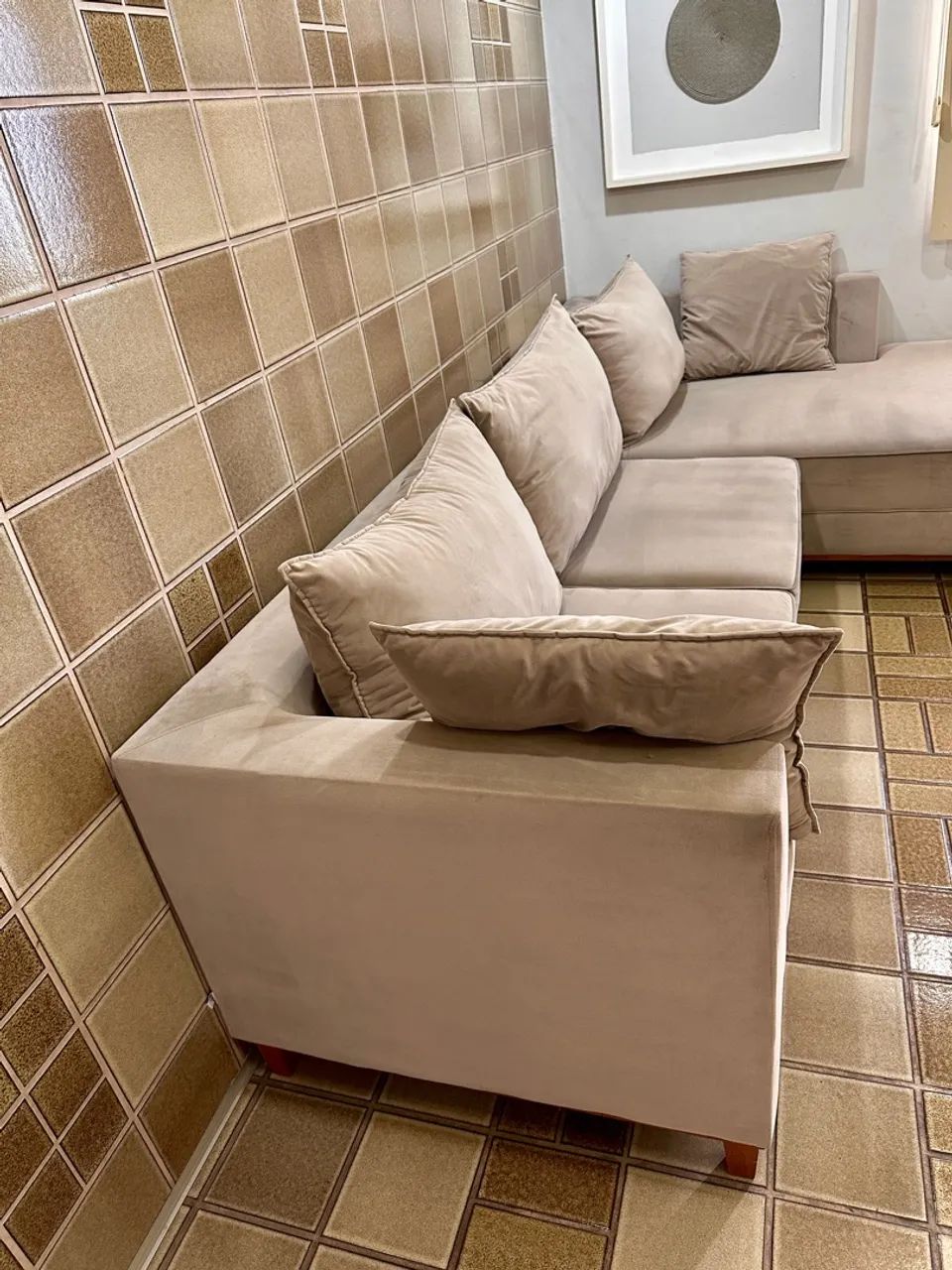Lindo Sofá Bianchi com chaise (4 lugares) - Foto 3