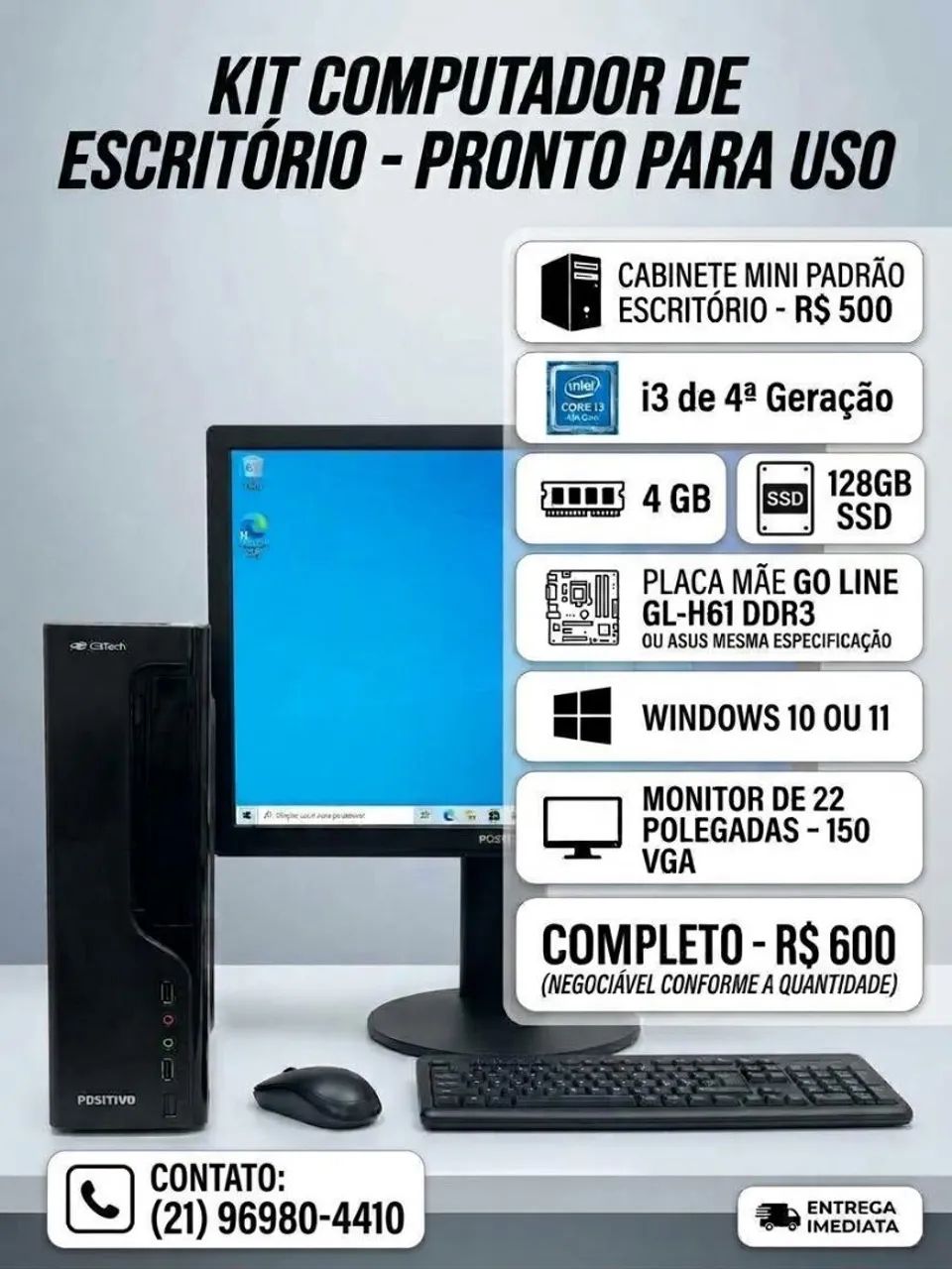 COMPUTADOR PARA USO DE ESCRITÓRIO 