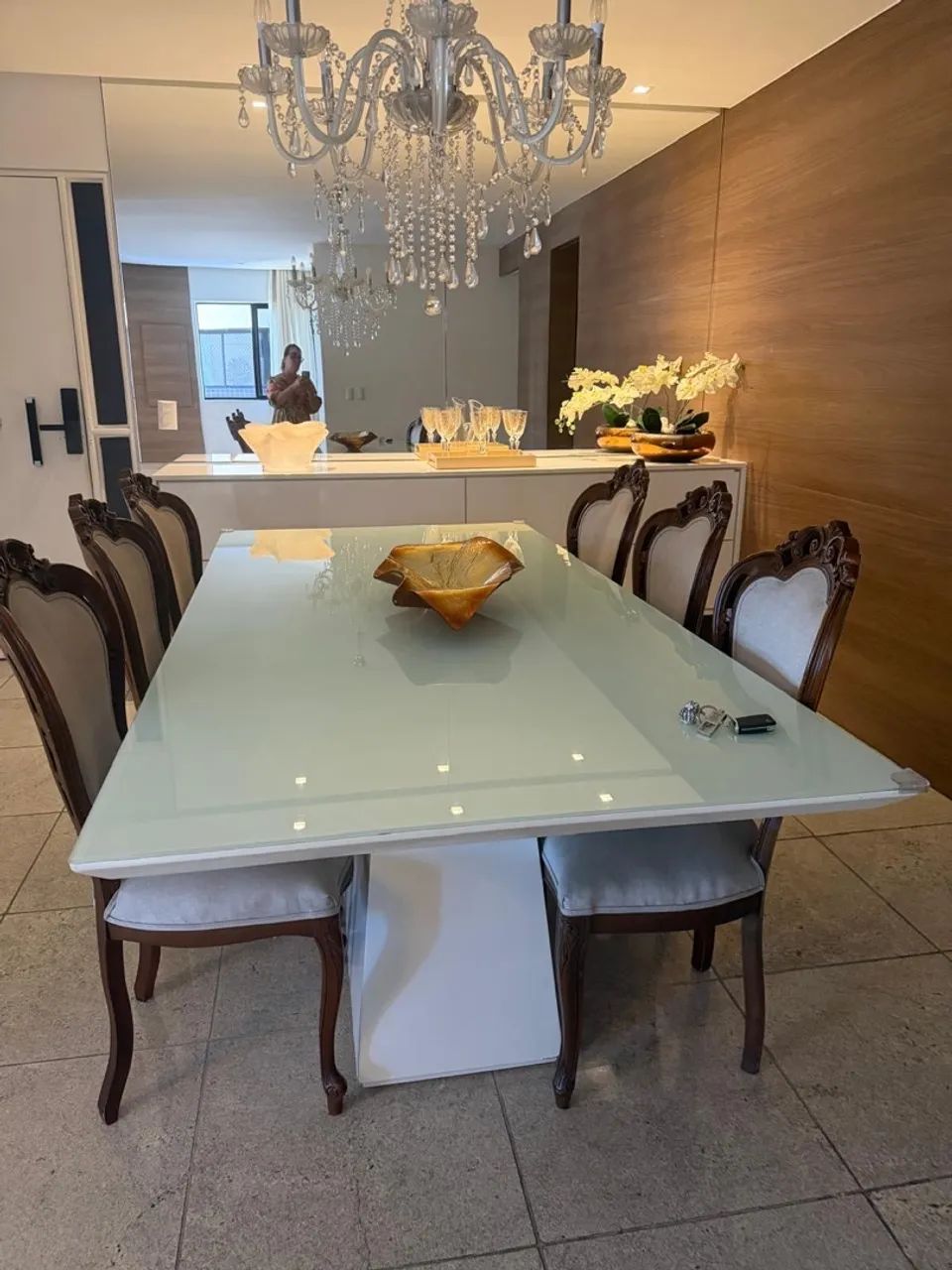 (Apenas a Mesa) Mesa de jantar (tamanho: 06 cadeiras)  - Foto 2