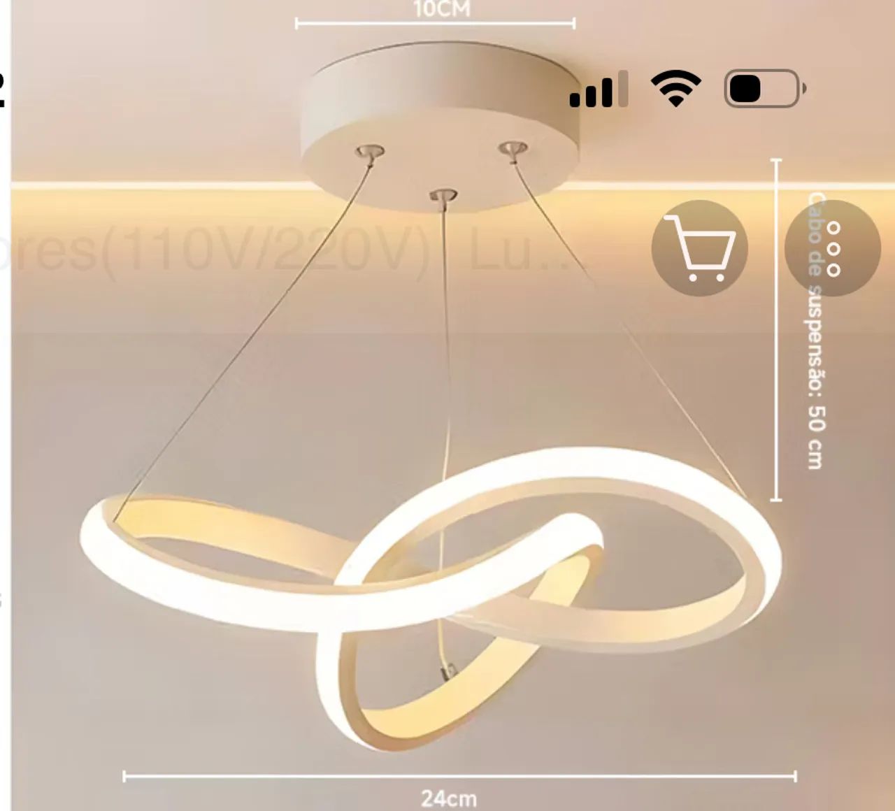 Luminária novíssima, ainda na embalagem, moderna e compacta - Foto 2