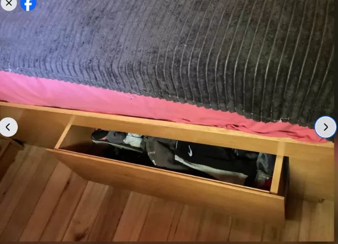 Cama de casal com cabeceira, criados mudos e gavetas - Foto 4
